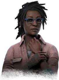 Claudette posing with a bandaged hand.