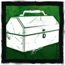 Toolbox on a green background.