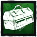 Toolbox on a green background.