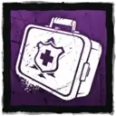 First Aid-Kit on a purple background.