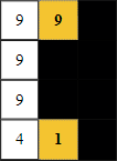 Pairs can be removed within the same column as long as there are no numbers between the pair.