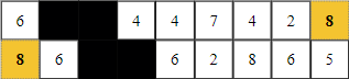 Pairs can be removed within neighboring rows as long as there are no numbers between the pair.